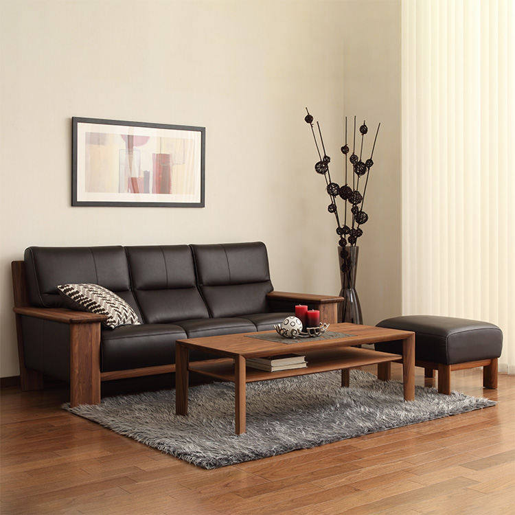 3人掛ソファ ZU48F3 ビターブラウン ウォルナットナチュラル 通販