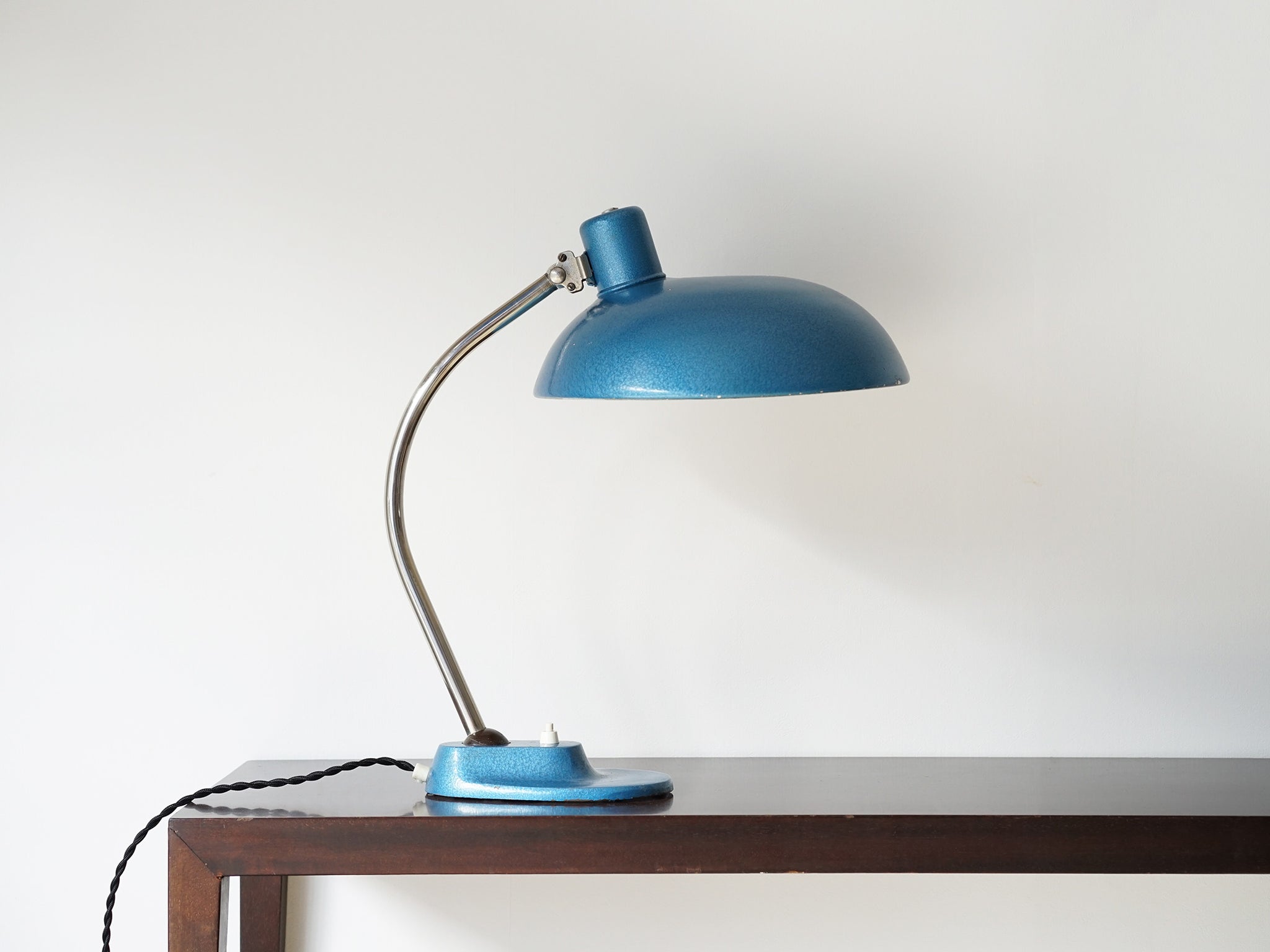 ハンガリーデザイン ヴィンテージランプ ブルーのテーブルライト