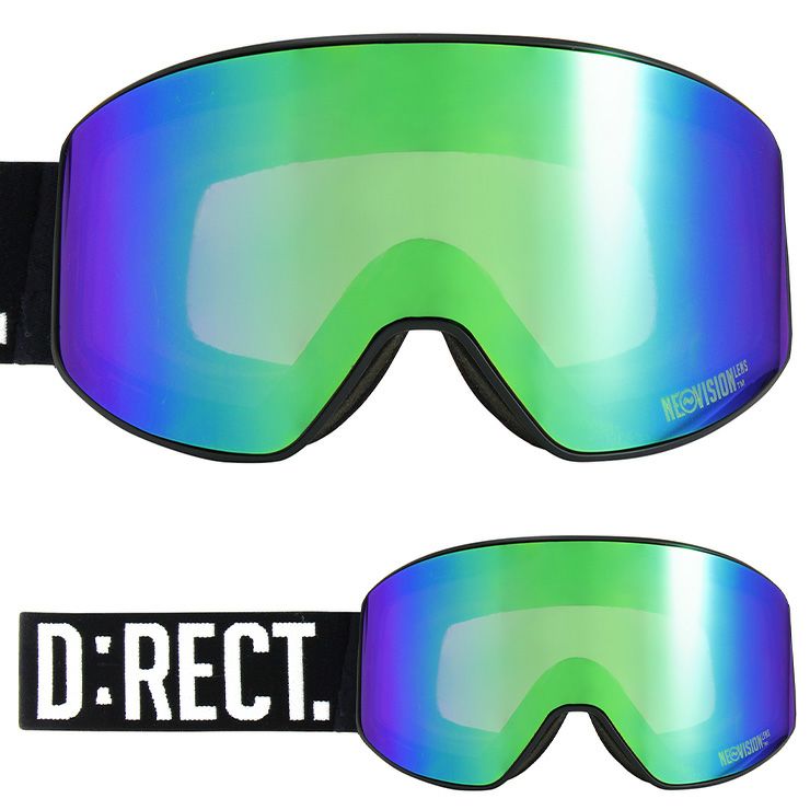 D:RECT ディレクト スノーボード ゴーグル PIERCE:2 カラー：Mat BLACK