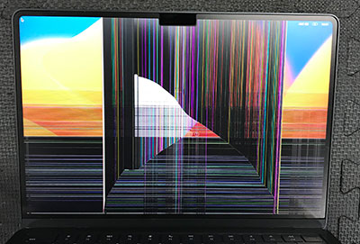 MacBook Air M2 A2681の液晶修理 画面割れ パネル交換
