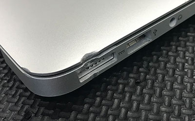 MacBook Air A1466 板金補修でACアダプターの差し込み不良を解消【広島