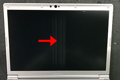 Panasonic CF-SV8 画面が暗く中央に白い帯が出る液晶不良の即日修理