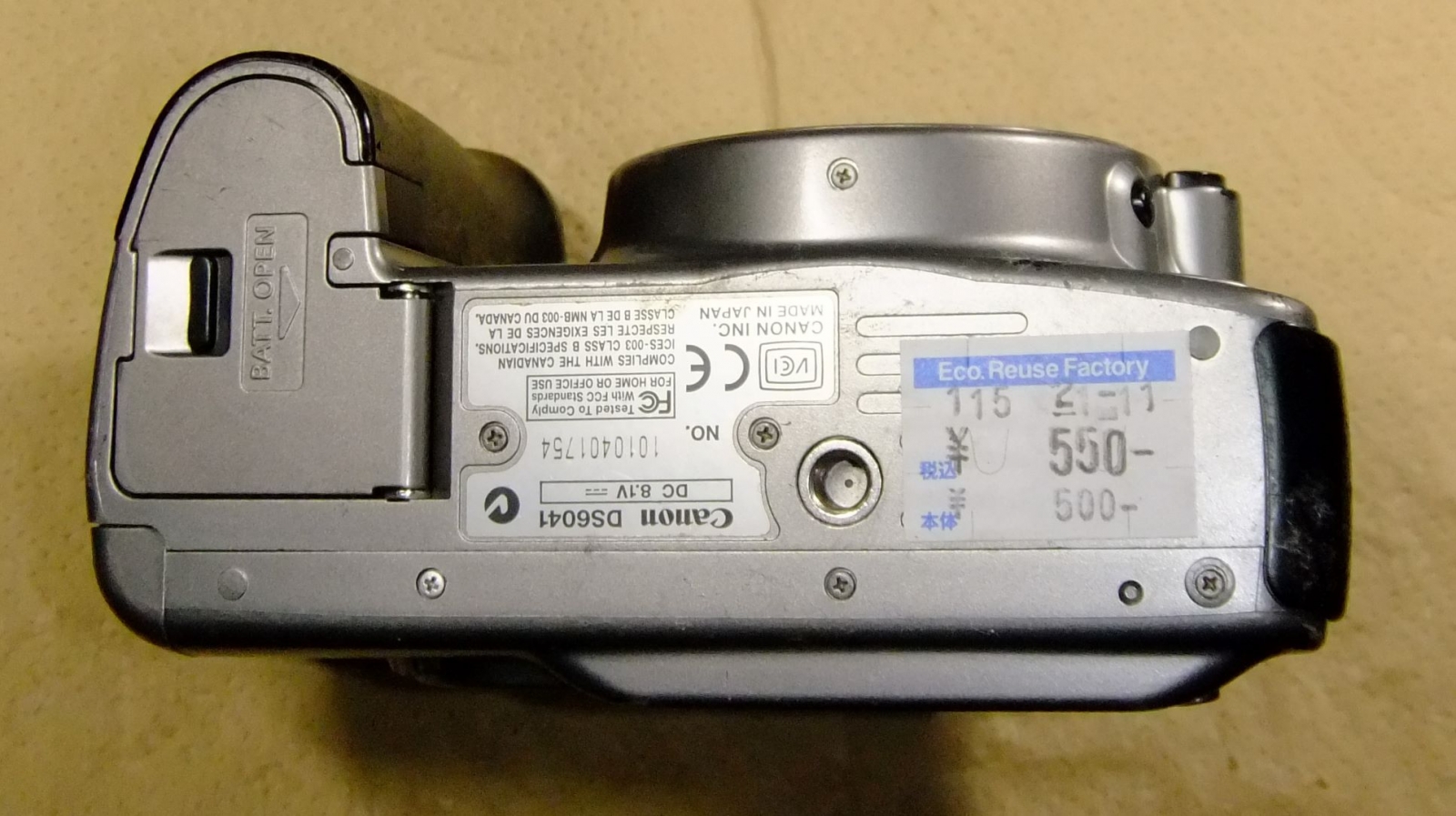 Canon EOS Kiss Digital (初代) ジャンクカメラ、使えるようにしてみた