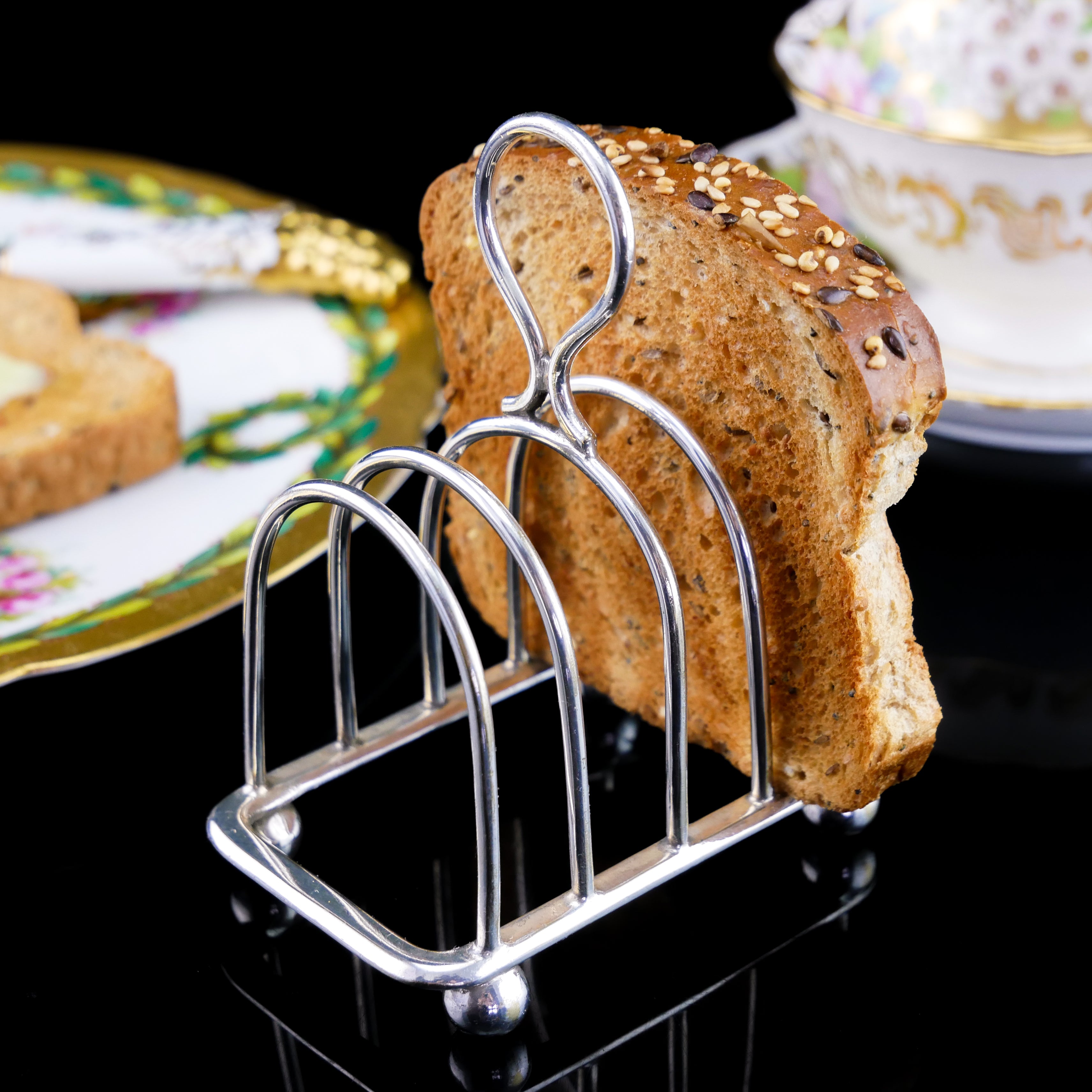 シルバープレート アンティーク トーストラック - 英国アンティークス