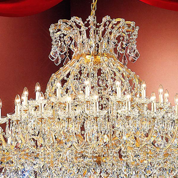 LA LUCE】大型チェコクリスタルシャンデリア 49灯 ゴールド(W1880