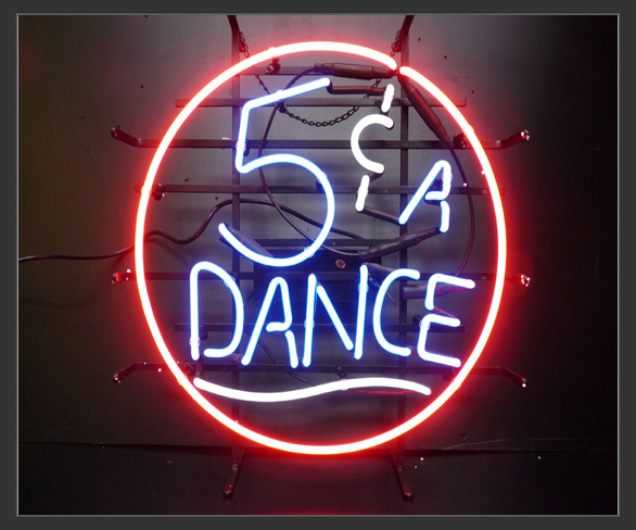 Electro Signs - Sign Hire - 5c A Dance Neon Sign - Red, White