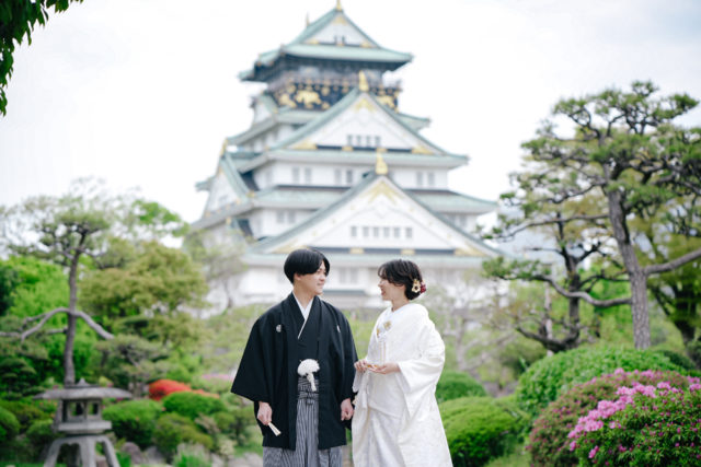 大阪城公園（大阪）の前撮り/フォトウェディング ロケーション撮影事例