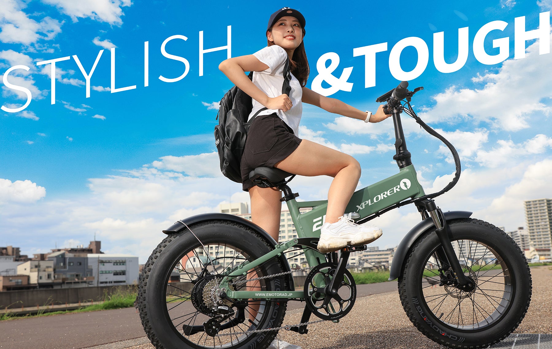 XPLORER - 【圧巻の極太タイヤ】パワフルな走りを実現！折りたたみ電動