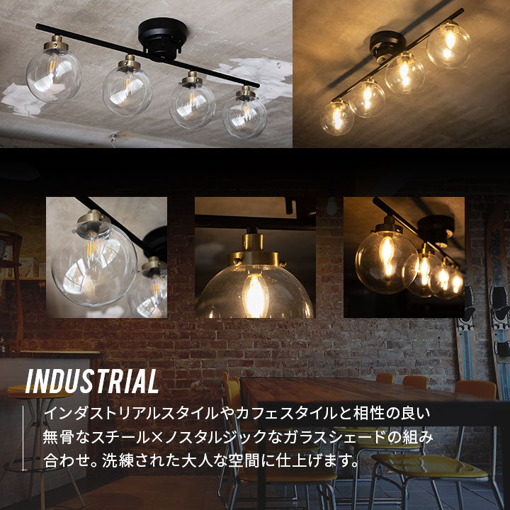 シーリングライト Type.C 6畳 8畳 スポットライト LED対応 クリア