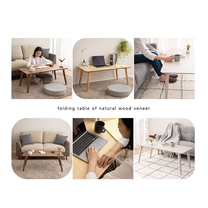 折りたたみテーブル 幅105cm 長方形 角型 木製 天然木 テーブル デスク