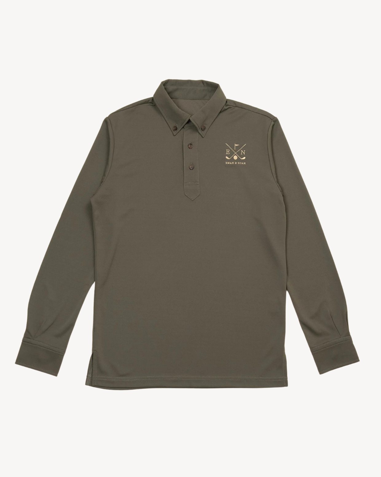 エマノア ゴルフ】メンズ ボタンダウン 長袖 ポロ 吸水速乾 ストレッチ