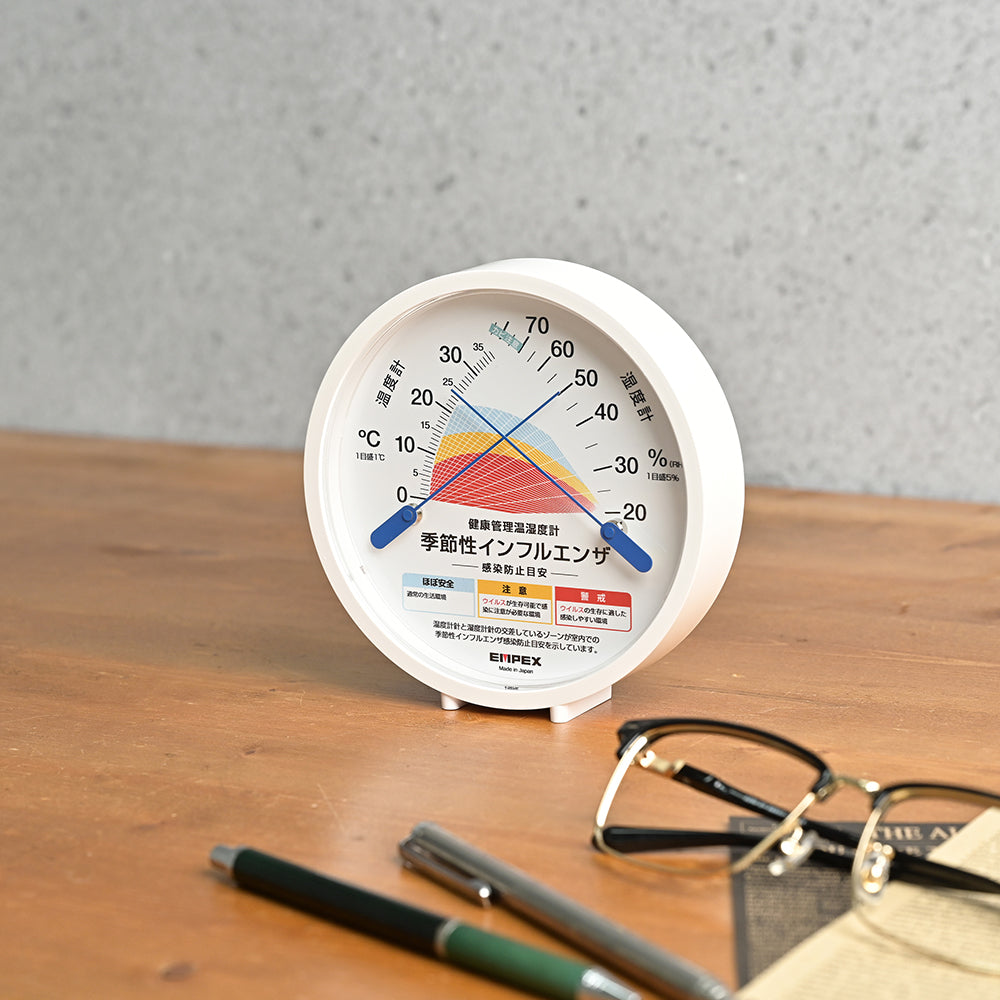 健康管理温湿度計季節性インフルエンザ感染防止目安 TM-2584 – EMPEX