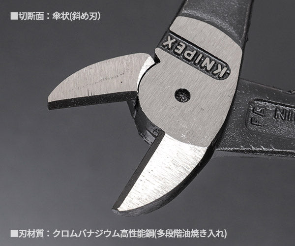 日本正規品 クニペックス 強力型斜ニッパー(硬線用) (7401-140