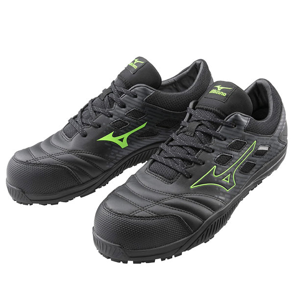 ミズノ 安全靴 オールマイティ TDII11L F1GA230009 ブラック×グリーン