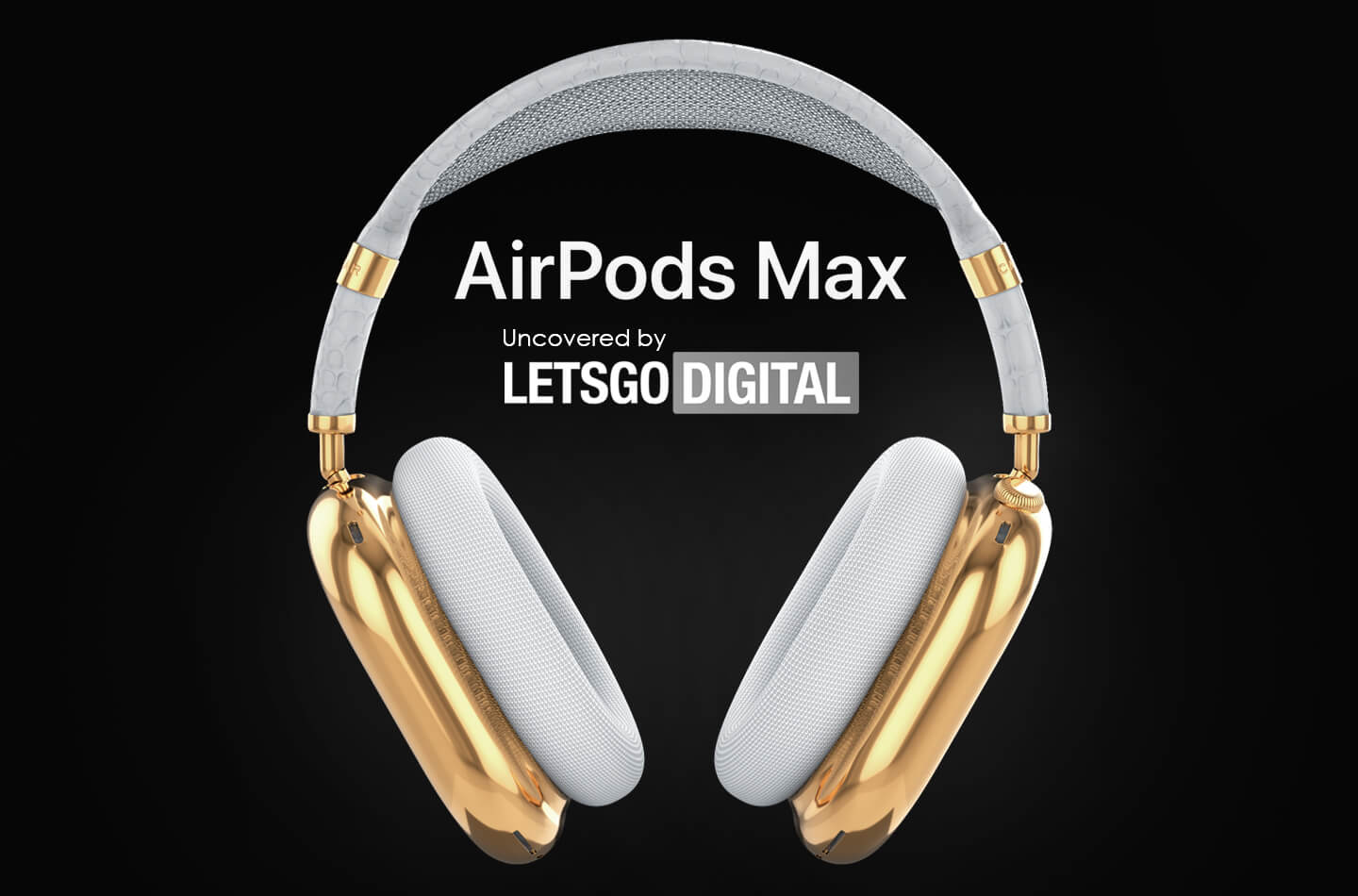 Apple AirPods Max Limited Edition in Gold with crocodile leather