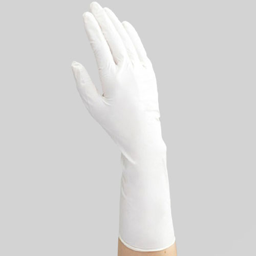 No.2031 ニトリルP.F.ロング ホワイト Mサイズ （100枚入