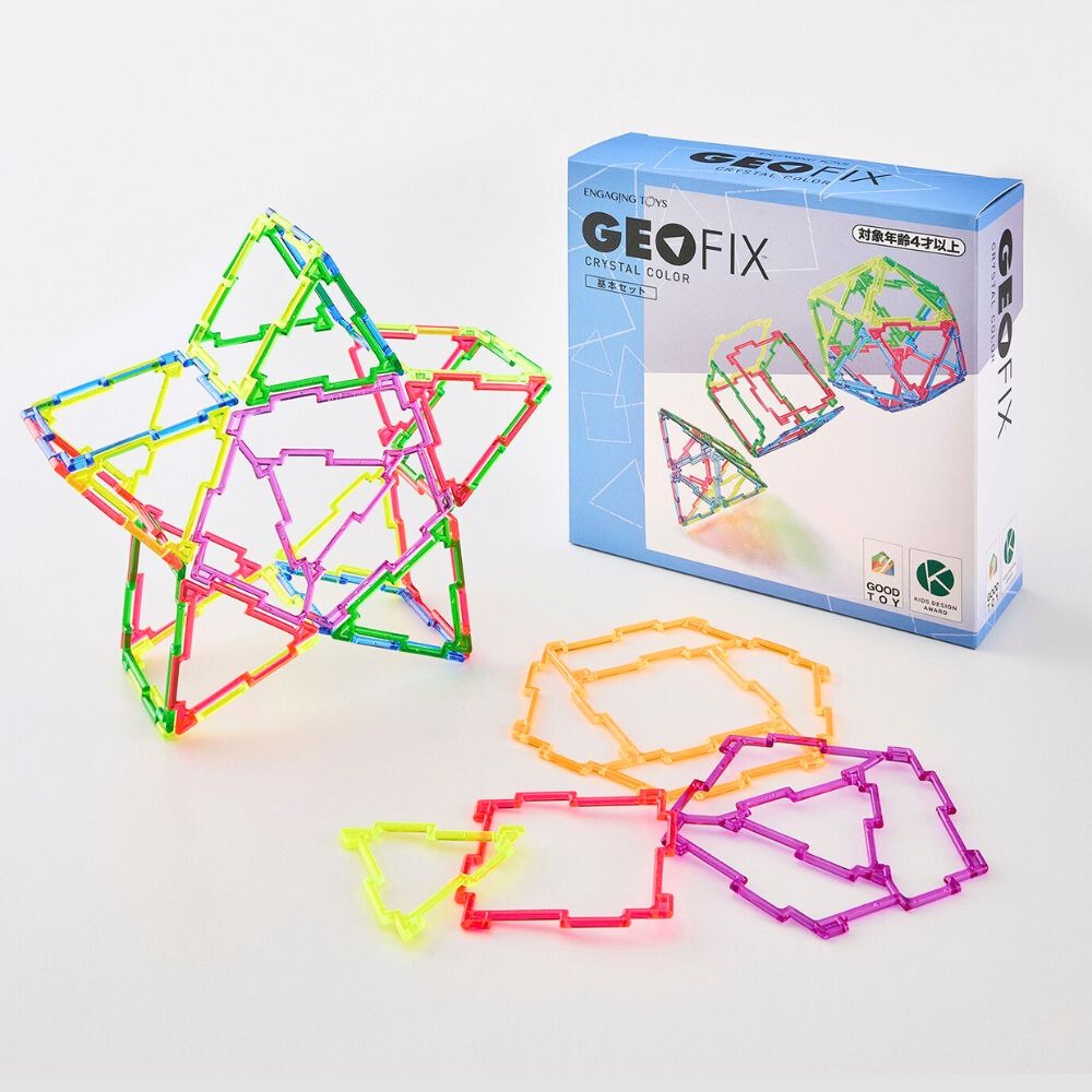 GEOFIX(ジオフィクス) 基本セット クリスタルカラー 64ピース