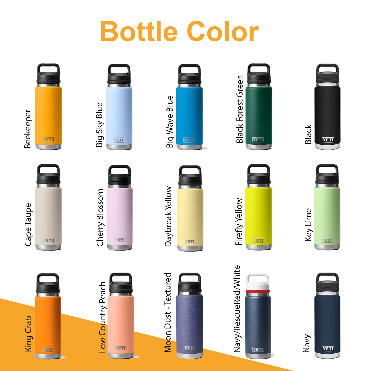 36oz YETI Rambler Stainless Steel Water Bottle, Personalized