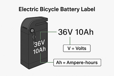 電動アシスト自転車のバッテリーの性能（ボルト・アンペア・ワット