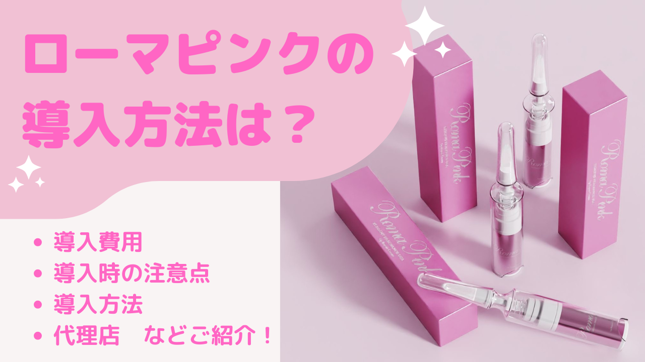 ローマピンクの導入方法は？費用や導入方法、代理店をご紹介 - 【公式