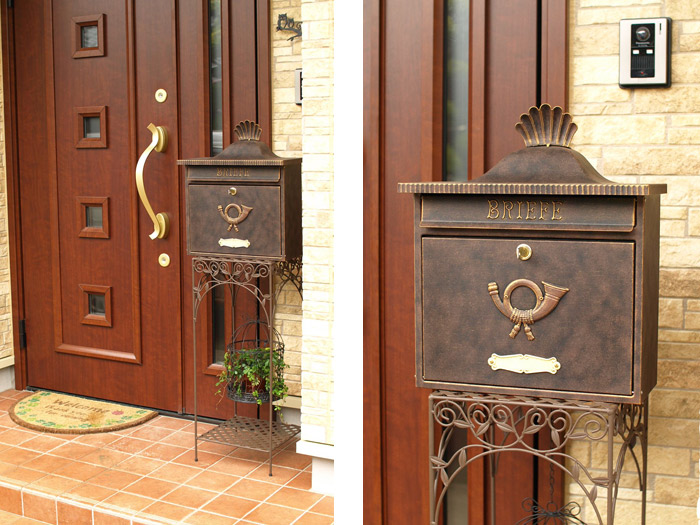 ポスト 郵便受け 郵便ポスト スチール ロートアイアン ドイツ・ハイビ