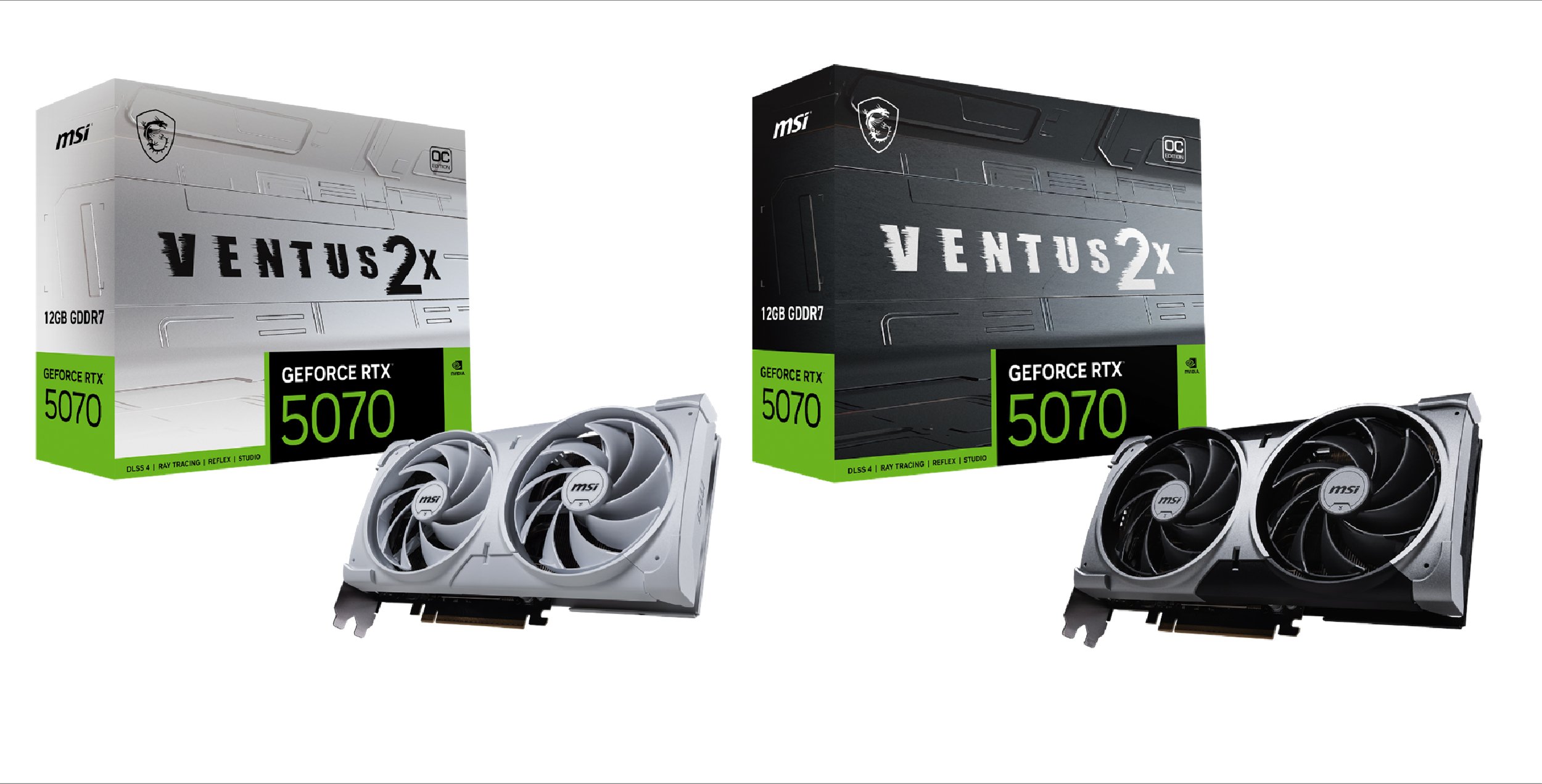 ホワイトモデルも】MSI、GeForce RTX 5070搭載のゲーミングビデオ