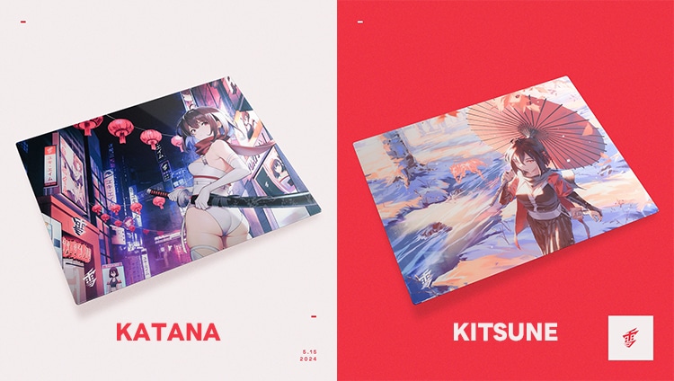 入荷情報】Yuki Aim Glass Mousepad Katana/Kitsune 予約開始しました