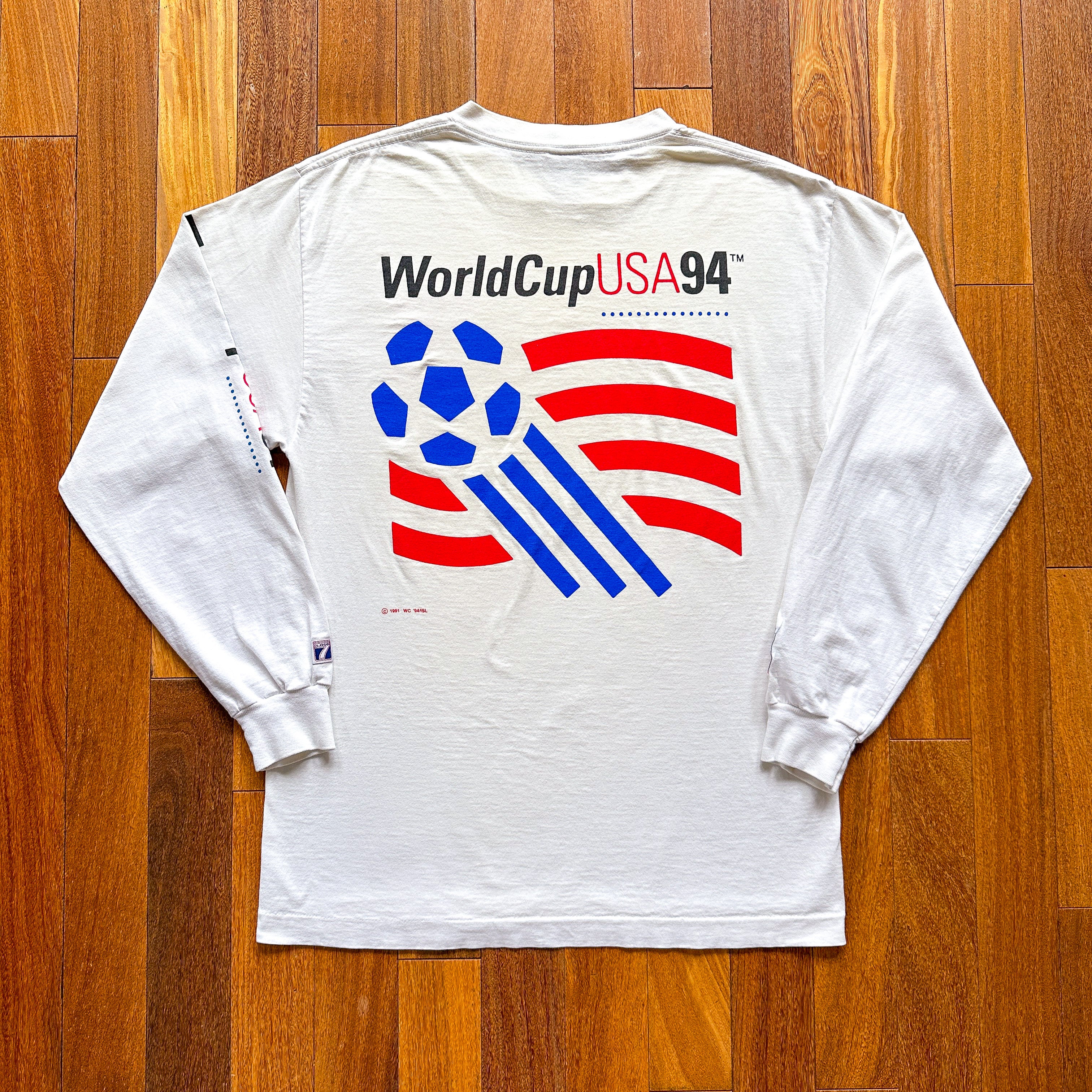 お値下げ/レア1994 USA サッカーユニフォーム 各エンブレム付き L寸