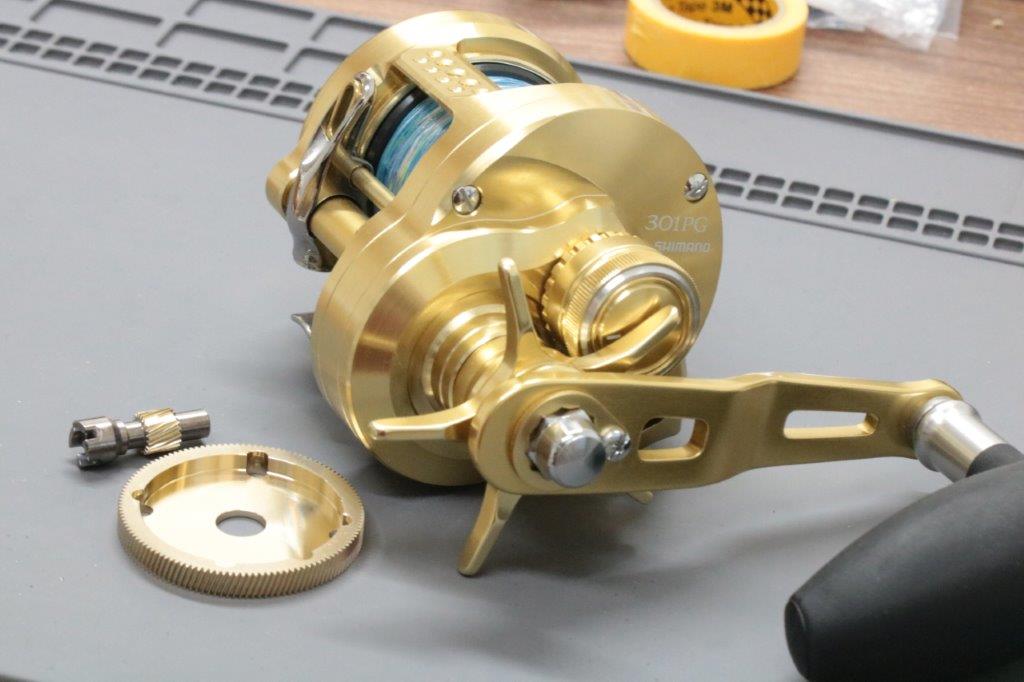22オシアコンクエスト 301PG ギア交換によるHG化 | リールカスタム