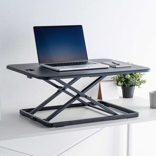 卓上スタンディングデスク 幅67cm 高さ調整4.5～40.5cm ブラック 100
