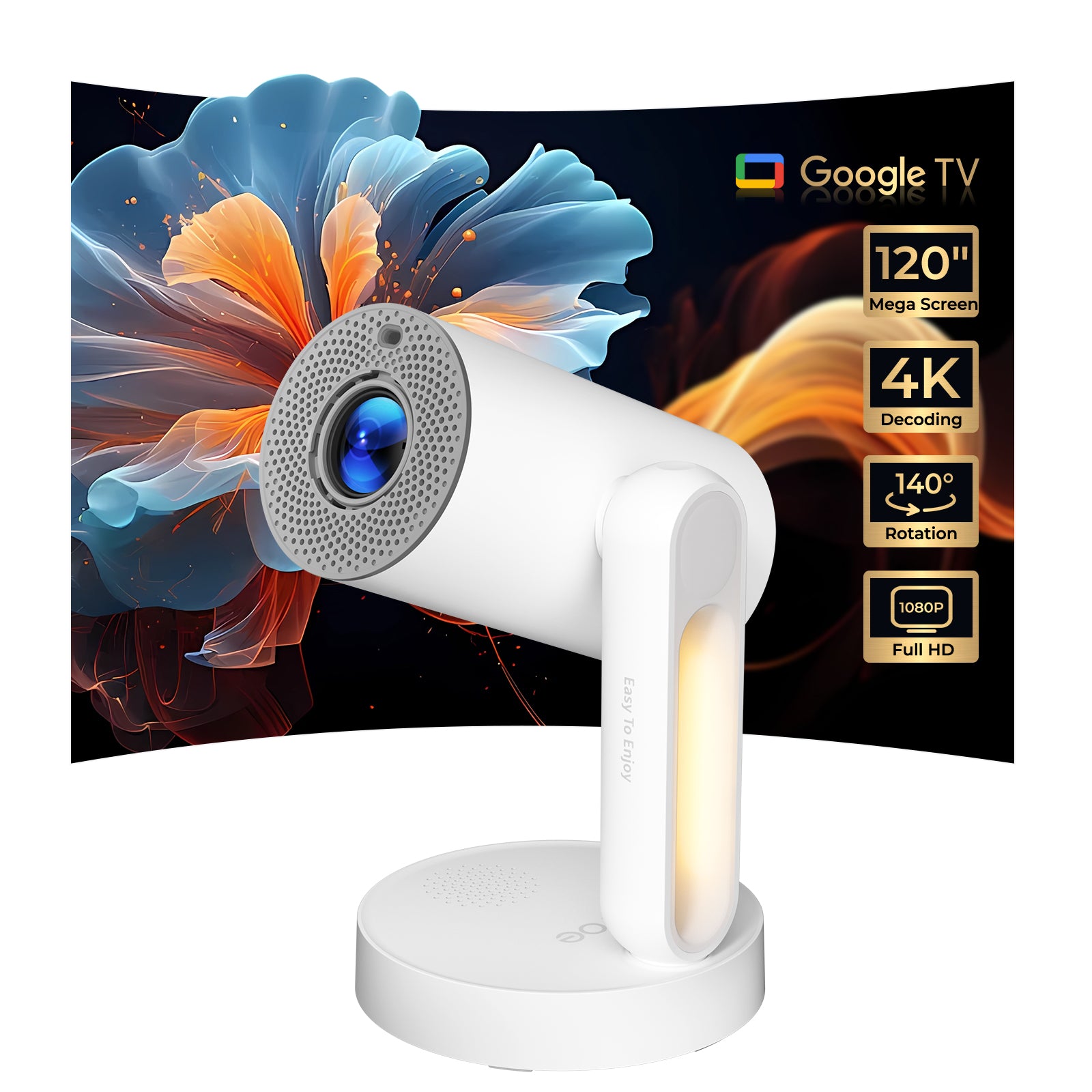 ETOE Starfish Plus丨Google TV 1080P Projector with Bedside Light