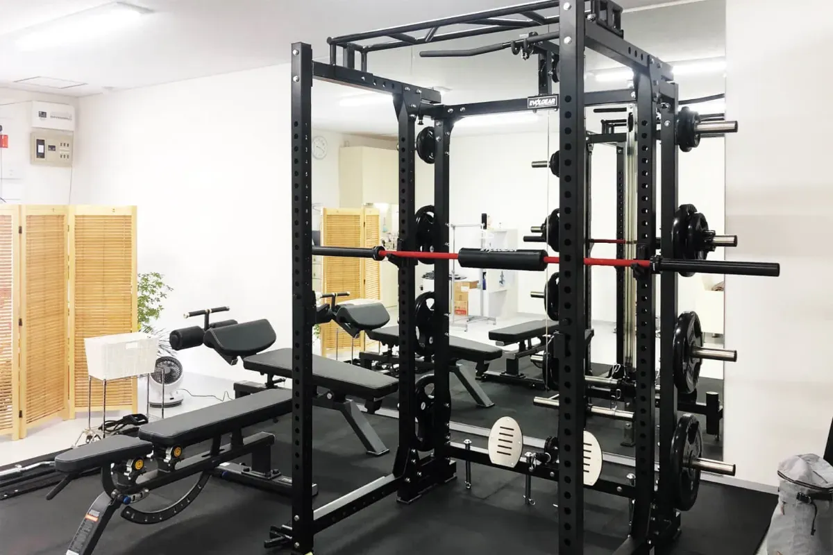 折りたたみ式パワーラック｜省スペースで本格トレーニング｜EVOLGEAR