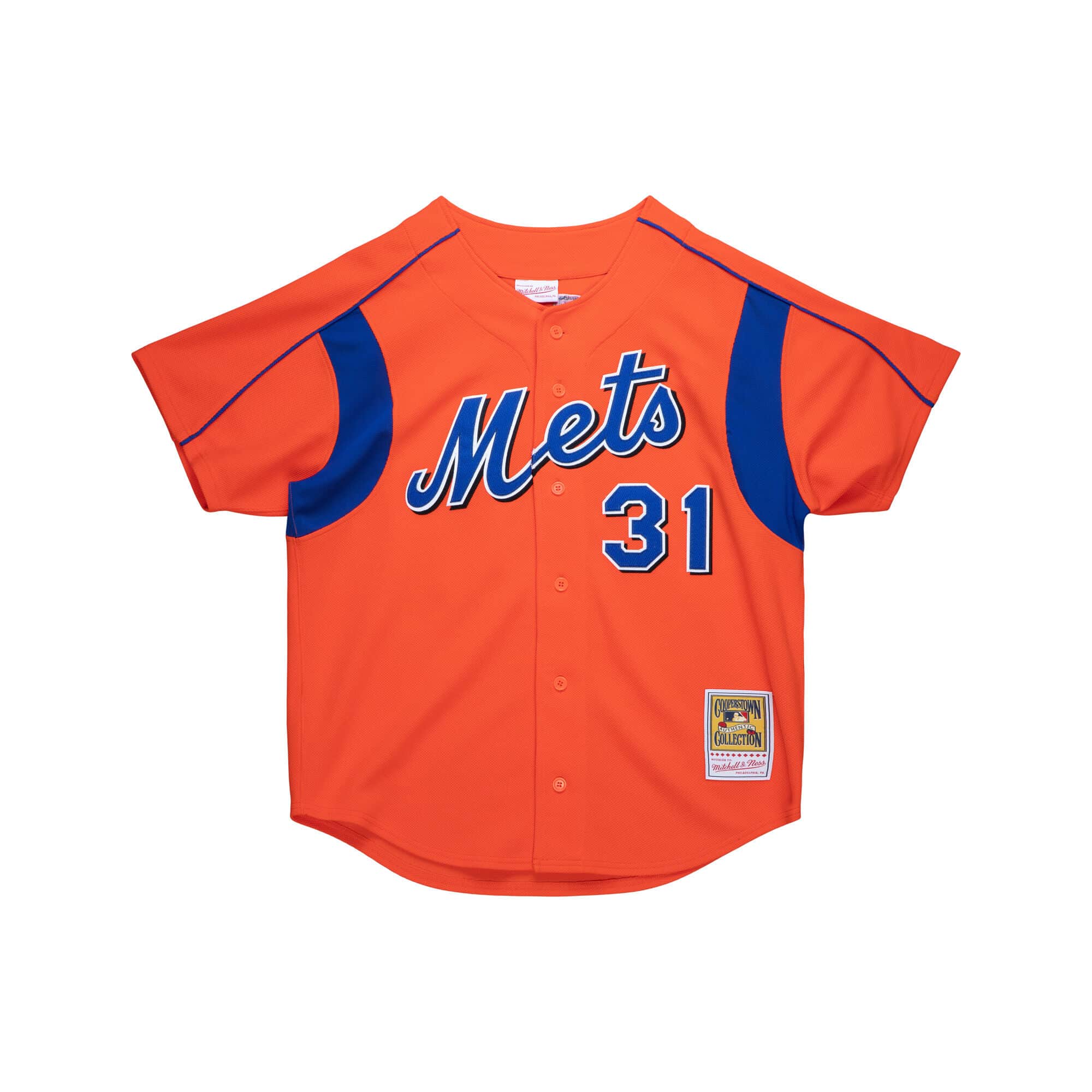 Mitchell & Ness New York Mets Mike Piazza Orange Cooperstown