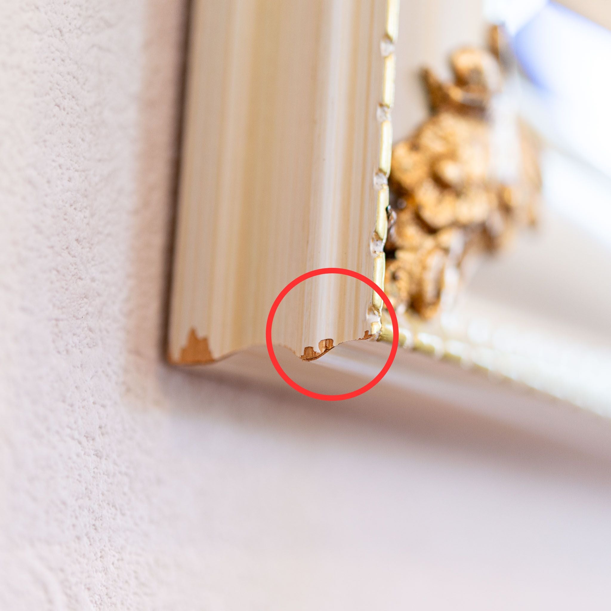 アウトレット】イタリア製 木製 ハンドペイント ウォールミラー 壁掛け