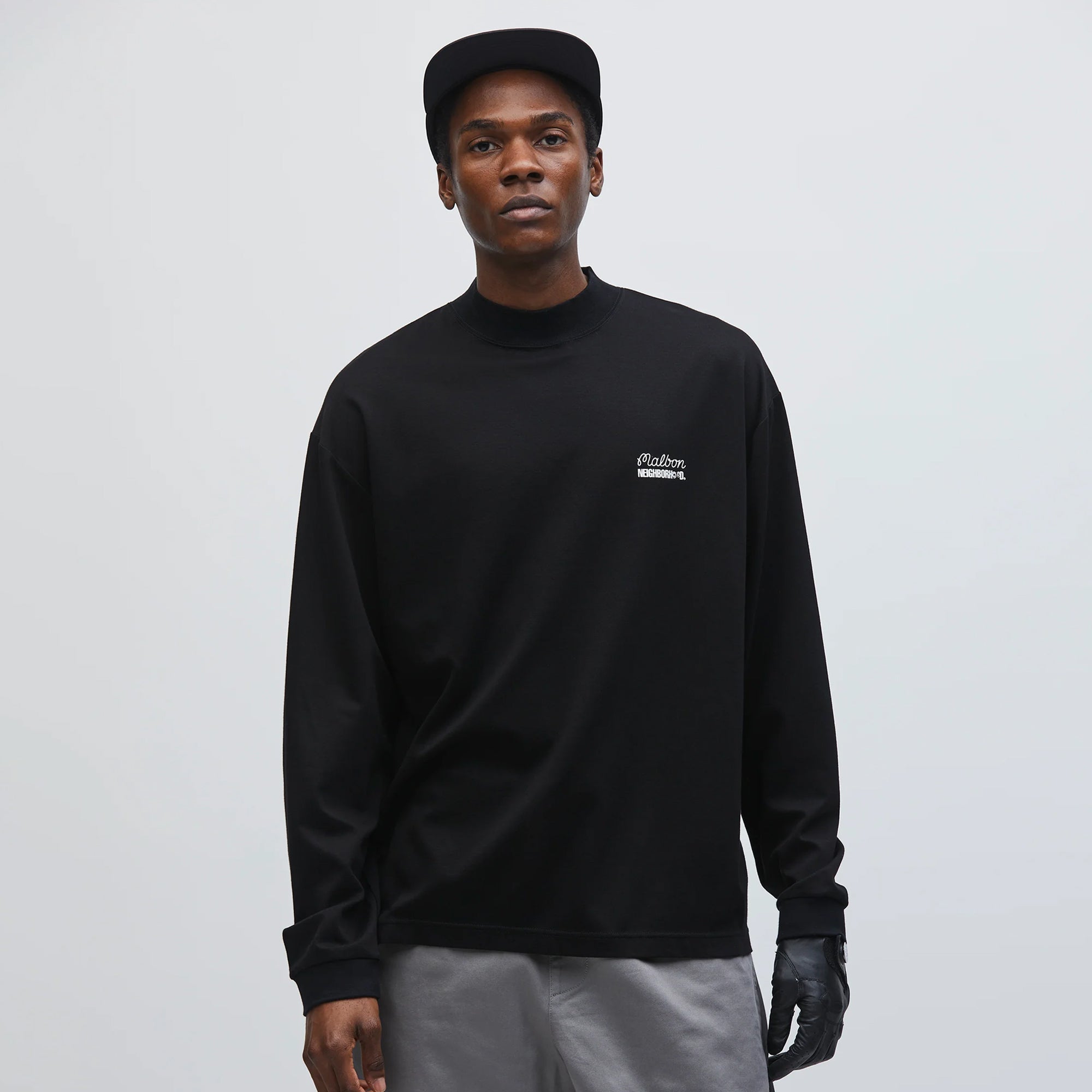 Neighborhood x Malbon Golf Mens Mock-neck Longsleeve Tee – Extra