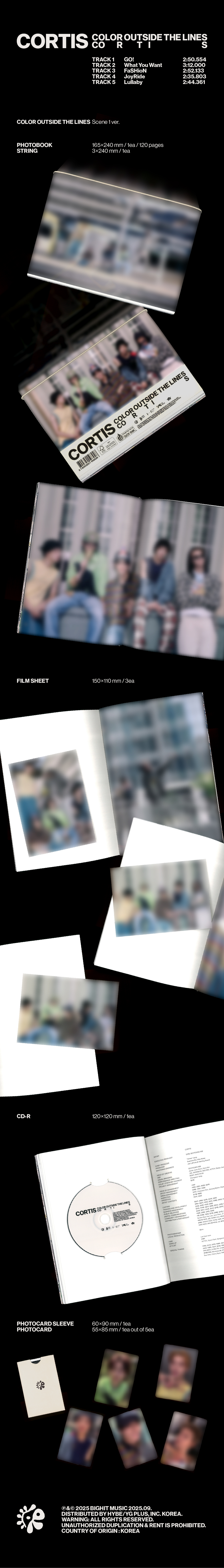 コルティス(CORTIS) - EPアルバム1集 [COLOR OUTSIDE THE LINES] 3P
