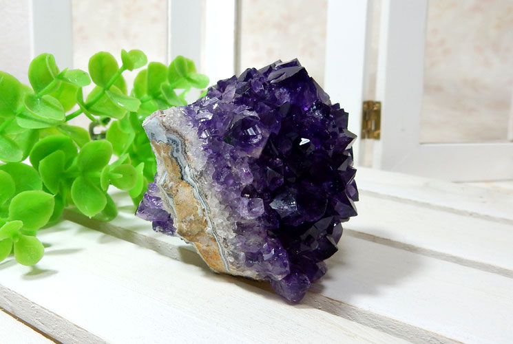 ウルグアイ産フラワーアメジストのクラスター - パワーストーンのFairy