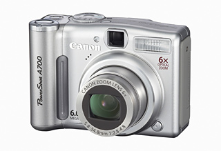コンパクトデジタルカメラ】PowerShot A700 機種仕様