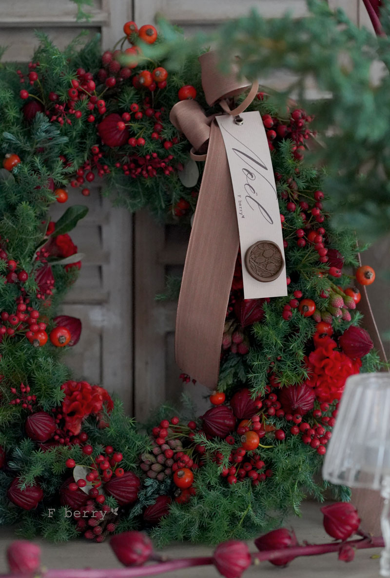 No168 おっきいリボンが超カワイイ❤︎クリスマスリース 2024