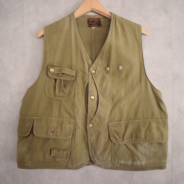 50年代 アメリカンフィールド コットン カーキ ハーフムーンポケット