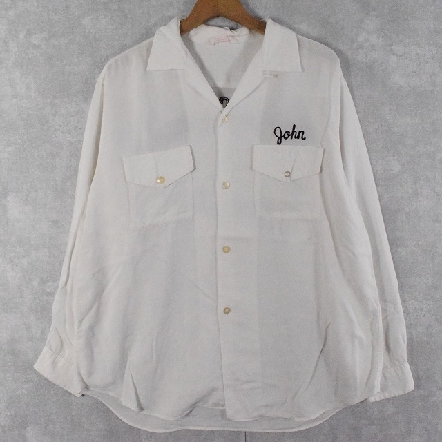 60年代 ナットナスト 開襟 オープンカラー 白 ホワイト | ビンテージ