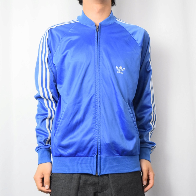 80s 80年代 アディダス アメリカ製 青 ブルー ジャージ|ヴインテージ