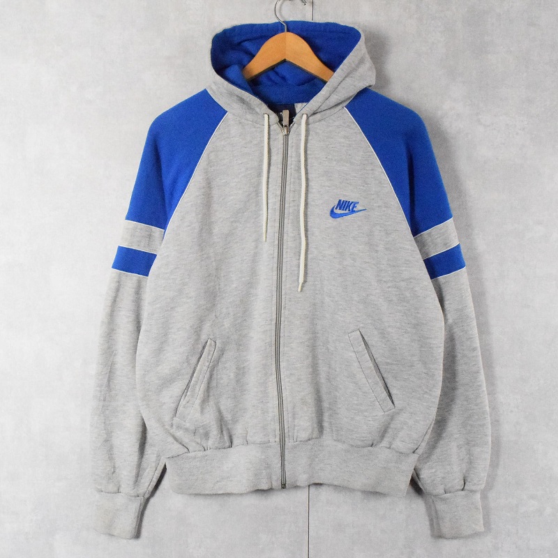 80年代 80s ナイキ 青 ブルー グレー フーディー │ヴィテージ古着屋
