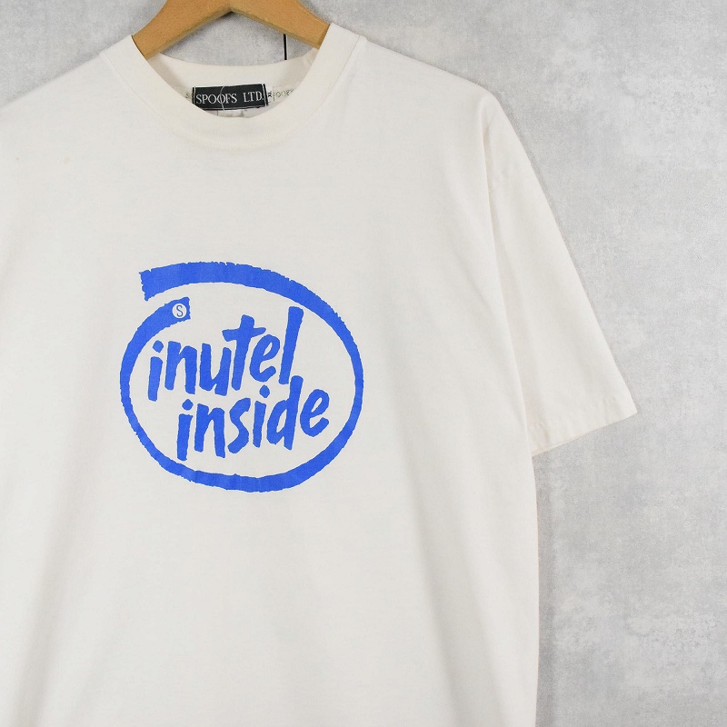 90s 90年代 インテル テック テクノロジー 企業 白 ホワイト 半袖