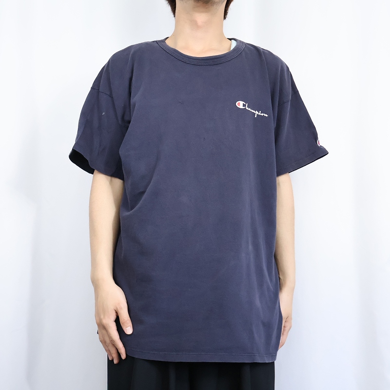 80年代 90年代 80s 90s チャンピオン アメリカ製 ネイビー 紺