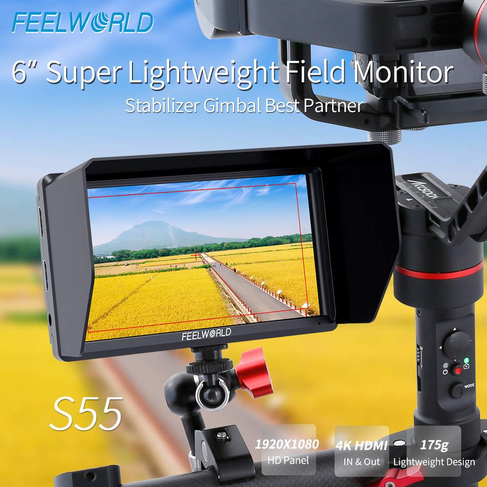 FEELWORLD S55 5.5 インチ小型オンカメラ DSLR モニター フル HD 4K