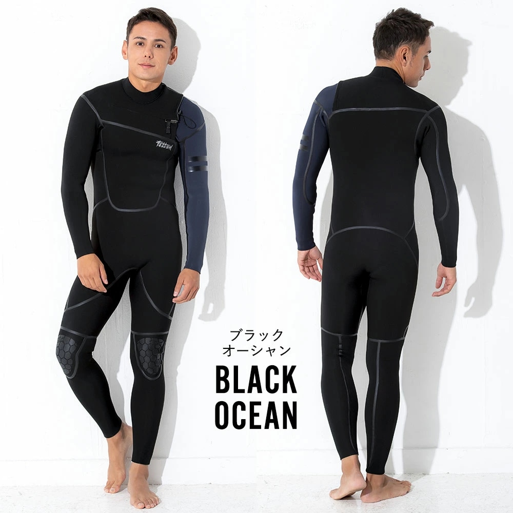 FELLOW メンズ フルスーツ ワンショルダーチェストジップ 3mm M～XXL