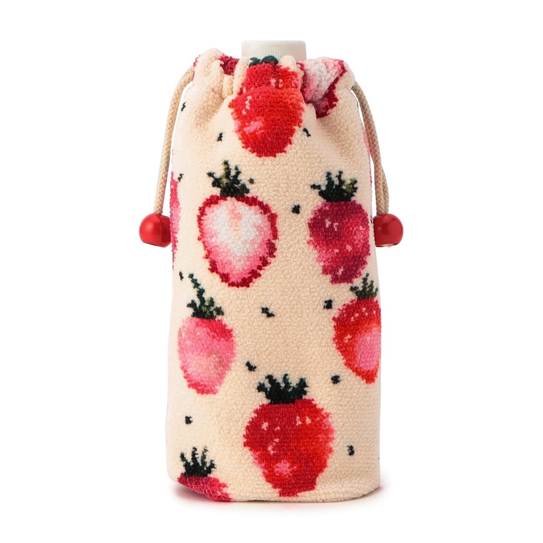 ストロベリードット ボトルポーチ L/STD-253013(アイボリー): LOVERARY