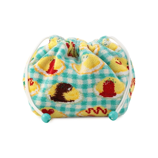 ハッピーオムライス マチ付き巾着 L/HOR-243072（WEB限定）(ペール