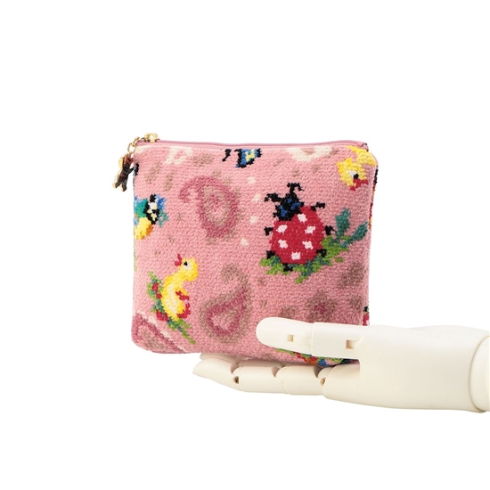 ハイジペイズリー 舟型ポーチ HPY-257015(ピンク): FEILER｜フェイラー